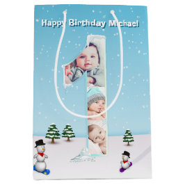 Den 1:a födelsedagarens fotopatsamling i Snö