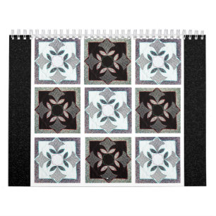 Den 2011 Digital täckekalendern i svartvitt Kalender