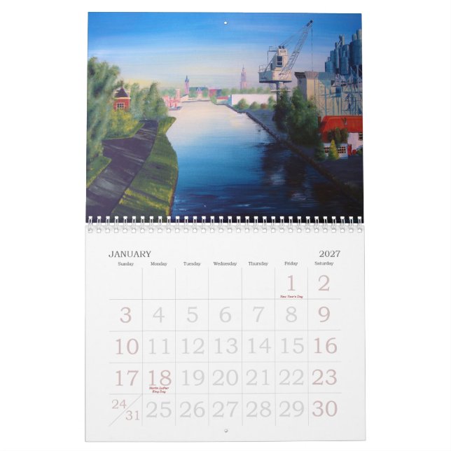 Den 2013 eklektiska konstkalendern kalender (Jan 2027)