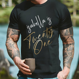 Den 21:a överraskande Födelsedagsfesten Black & Gu T Shirt
