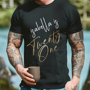 Den 21:a överraskande Födelsedagsfesten Black & Gu T Shirt