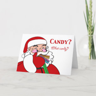 Den 21 jultomten 21 december, sötad Ribbon Candy D Helgkort