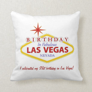 den 21st födelsedagen i Las Vegas kudder PERSONLI Kudde