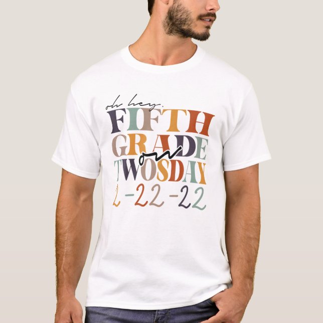 Den 22 februari 2012 Hej Femte Klass den 2-22-2 T Shirt (Framsida)