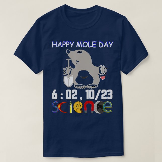 Den 23:e nationella måndagen Avogadros Numbergig T Shirt (Design framsida)