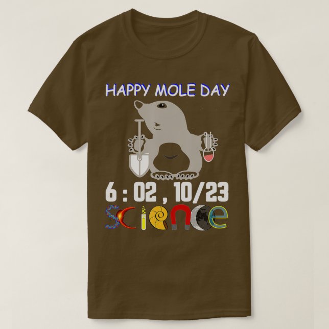 Den 23:e nationella måndagen Avogadros nummer T Shirt (Design framsida)