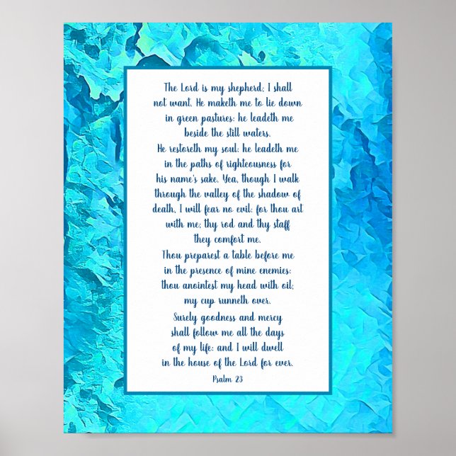 Den 23:e psalmen - den kalkande psalmen poster (Framsidan)