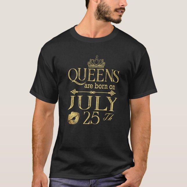 Den 25:e födelsedagen föds den 25 juli t shirt (Framsida)