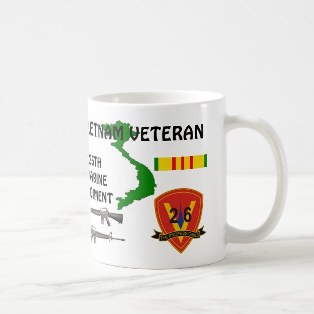 Den 26:e registreringsenheten Vietnam Veteransk ka Kaffemugg (Höger)