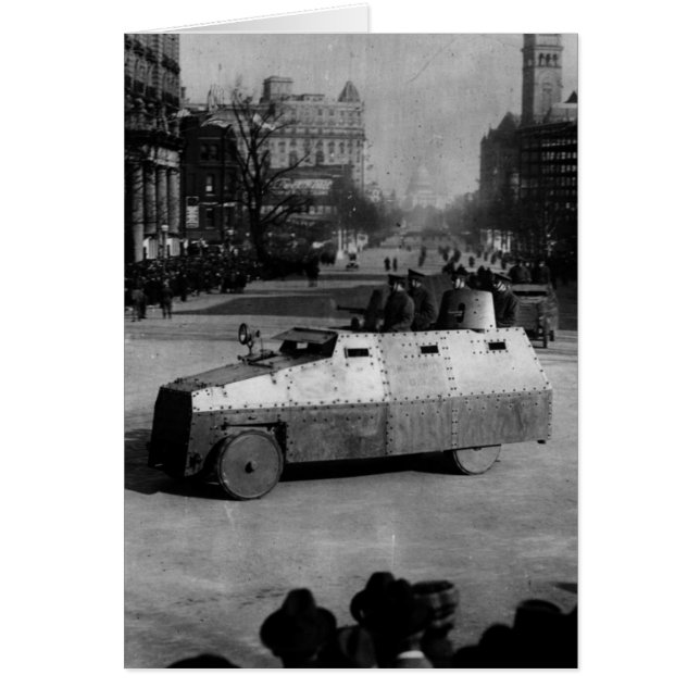 Den 27 mars 1917: Den pansarmakade skvadronen ford Hälsningskort (Framsidan)