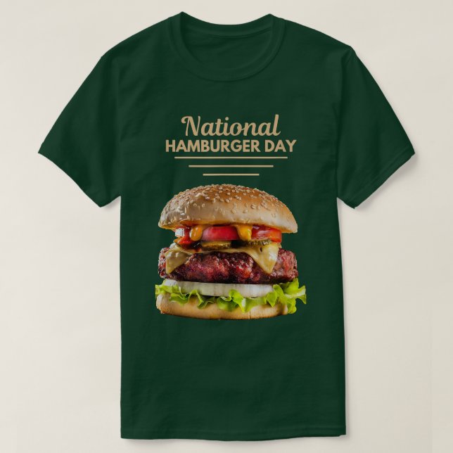 Den 28:e snabbmatsdagen i Hamburger T Shirt (Design framsida)