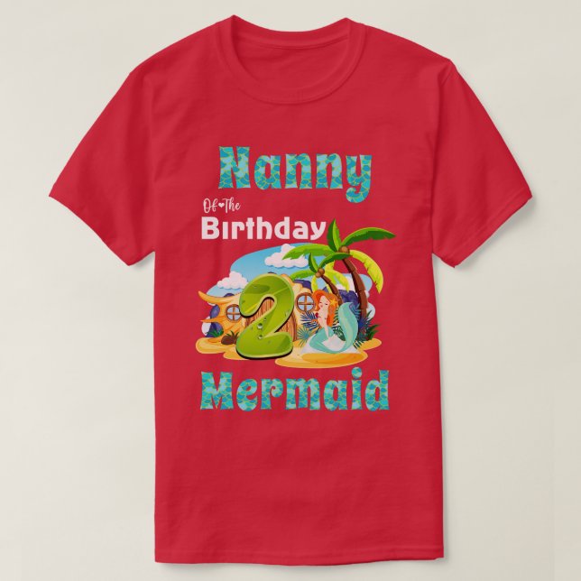 Den 2:a födelsedlarens Sjöjungfru T Shirt (Design framsida)