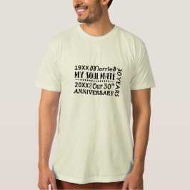 Den 30:e Roligten Modern Bröllop-årsgåva T Shirt