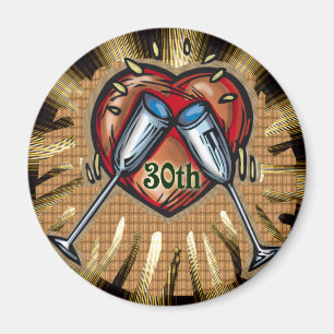 den 30th bröllopsdagen kvadrerar magnet