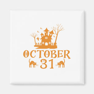 Den 31 oktober-halloween-oktober-läskigt-31-rolig magnet