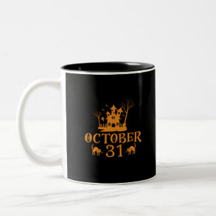 Den 31 oktober-halloween-oktober-läskigt-31-roligt Två-Tonad mugg