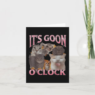 Den's Goon O'klocka Funny Cat Ironic Meme  Kort