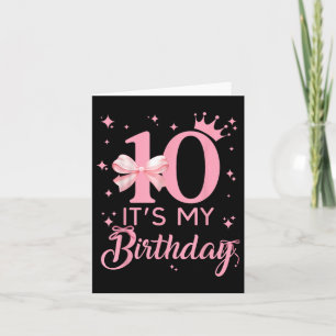 Den's Min 10:e födelsedagskalkyl Aesthetic Ros Kort