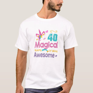 Den 40:e födelsedagen Fantastisk 40 år gamla Unico T Shirt