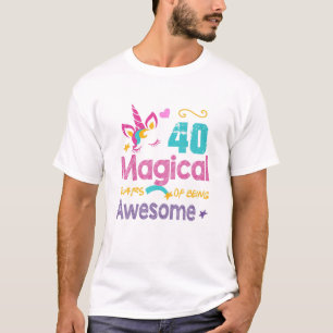 Den 40:e födelsedagen Fantastisk 40 år gamla Unico T Shirt