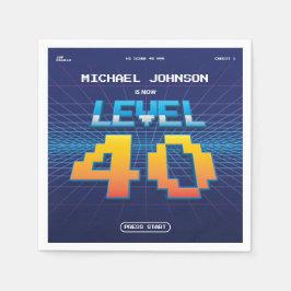 Den 40:e födelsedagen Retro 80:e Anpassningsbarna Pappersservett