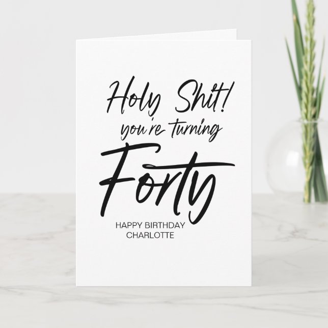 Den 40:e Grattis på födelsedagen-fyrtionde för vän Kort (Framsida)