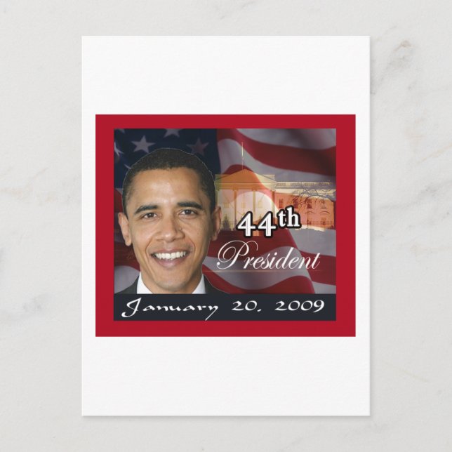 Den 44:e presidenten Memorabilia Vykort (Framsida)