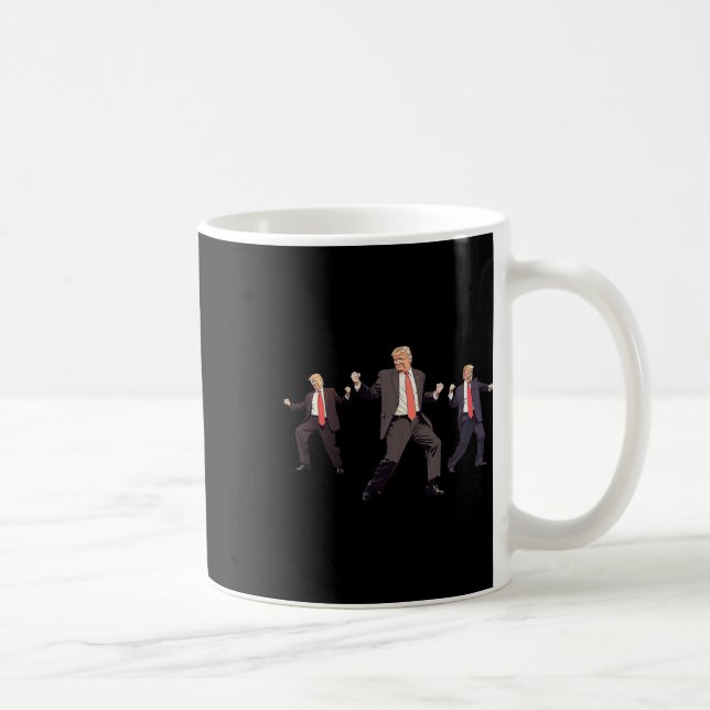 Den 47:e presidenten Donald Trump Dance Won tar öv Kaffemugg (Höger)