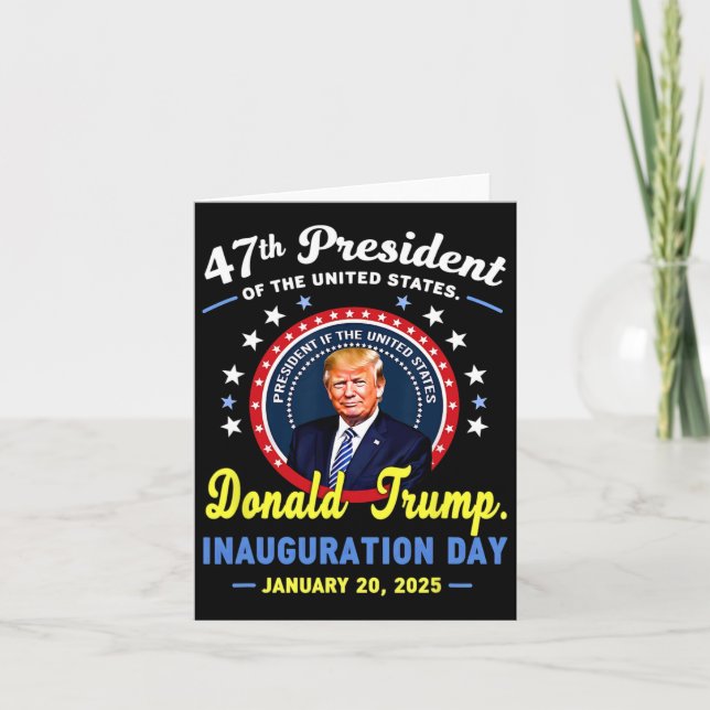 Den 47:e presidenten Donald Trump Inauguration Day Kort (Framsida)