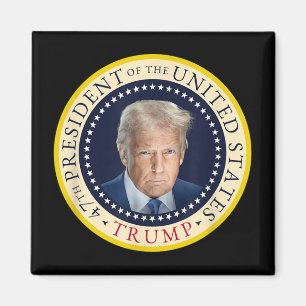 Den 47:e presidenten Trump Officiell Porträtt Seal Magnet