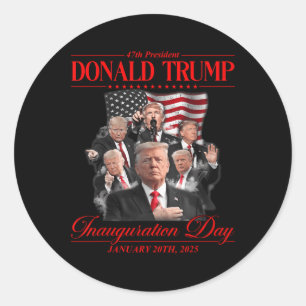 Den 47:e presidenten, United State Inauguration Tr Runt Klistermärke