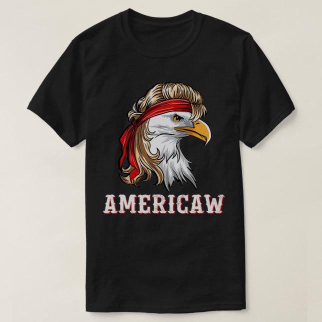 Den 4:e amerikanska Flagga USA Patriotic Eagle A T Shirt (Design framsida)