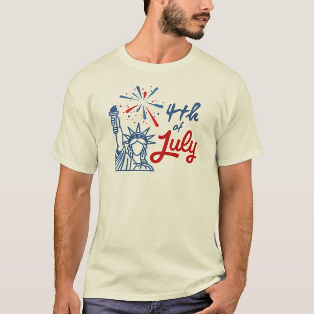 Den 4:e juli är en bra dag t shirt (Framsida)
