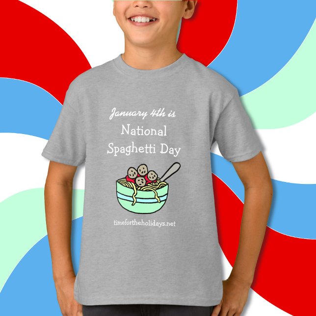 Den 4 januari: Nationell spaghetti Day T-Shirt (Skapare uppladdad)
