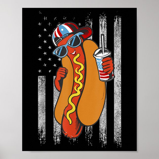 Den 4 juli 2004, Amerikanska Flagga Hotdog 4:e Poster (Framsidan)