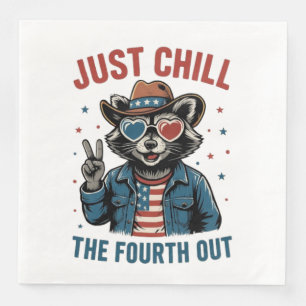 Den 4 juli 2004, BBQ Coola Retro Raccoon Chill, fj Pappersservett