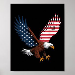 Den 4 juli 2004, Örn USA:s amerikanska Flagga Patr Poster