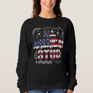 Den 4 juli 2010: alla amerikanska Stud USA flagga  T Shirt