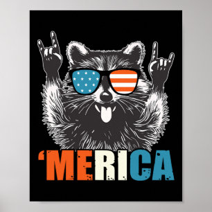 Den 4 juli 2010, Amerika Party i USA: s Raccoon Poster