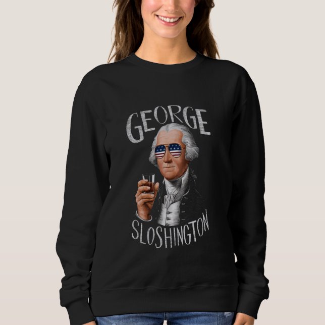 Den 4 juli 2010, George Sloshington Washington, am T Shirt (Framsida)