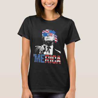 Den 4 juli 2010, Merica American Flagga Sungl T Shirt