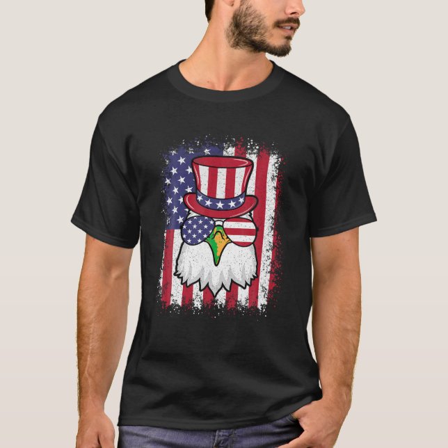 Den 4 juli 2010, USA: Amerikanska Flagga Patriotic T Shirt (Framsida)