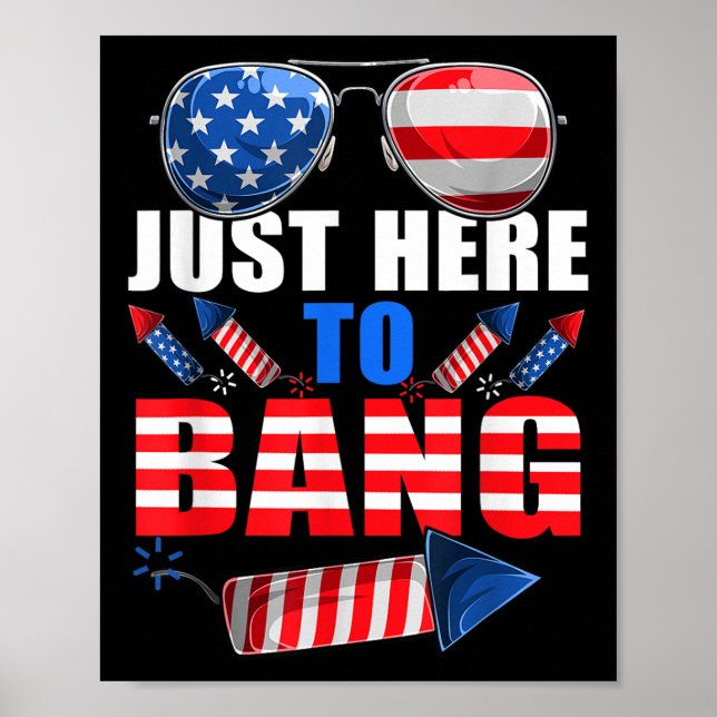 Den 4 juli 2010, USA Sungles Fireworks Bang Patri Poster (Framsidan)