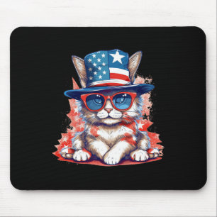 Den 4 juli 2011, Cat Patriotic USA flagga American Musmatta