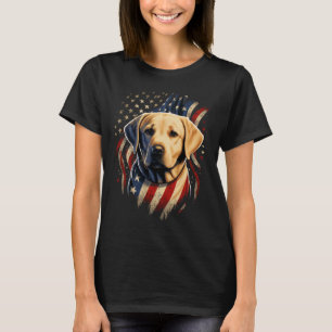Den 4 juli 2011 Gult Patriotic American Labrador T Shirt