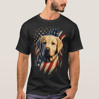 Den 4 juli 2011 Gult Patriotic American Labrador T Shirt