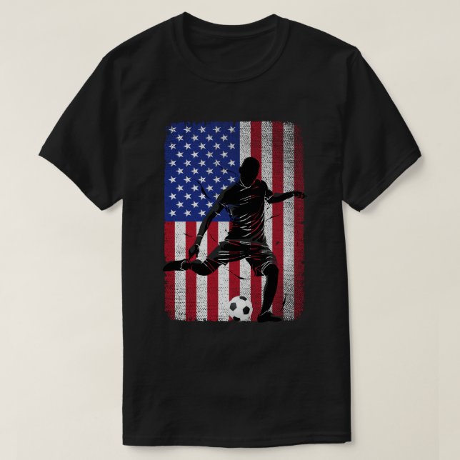 Den 4 juli 2011: Patriotic USA American Flagga T Shirt (Design framsida)