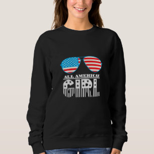 Den 4 juli: alla amerikanska solglasögon i USA fla T Shirt