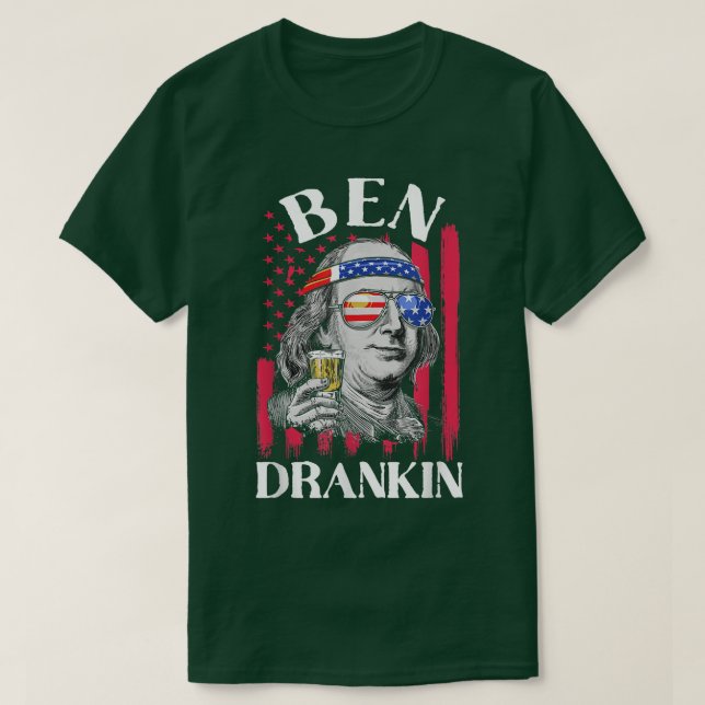 Den 4 juli amerikanska Manar Patriotic Fjärde T Shirt (Design framsida)