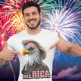 Den 4 juli: Amerikanska Örn och Mullet T Shirt